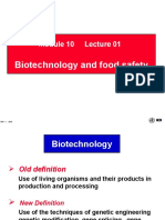 Biotechnology and Food Safety: Module 10 Lecture 01