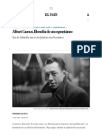 Albert Camus, Filosofía de Un Espontáneo - Cultura - EL PAÍS