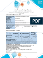 Guía de Actividades y Rúbrica de Evaluación - Tarea 3 - Integracion