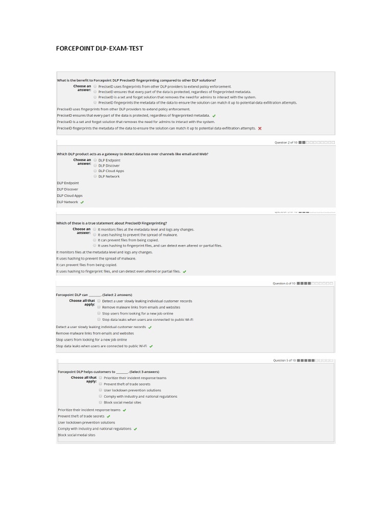 Forcepoint Dlp-Exam-Test | PDF