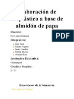 Elaboración de Bioplástico A Base de Almidón de Papa Advanced