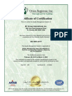 ISO - 9001 - Certificate BC GROUP