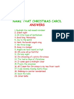 Christmas Carol Quiz Answers