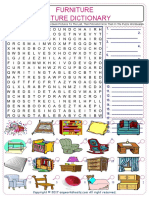 Furniture Write The Meanings of The Given Pictures To The List, Then Find and Circle Them in The Puzzle Wordsearch 1058