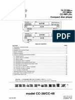 Marantz CD Player Carroussel CC38_48 - Service Manual