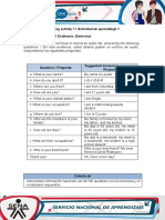 Learning Activity 1 / Actividad de Aprendizaje 1 Evidence: Interview / Evidencia: Entrevista