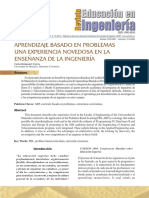 Aprendizaje Basadoenproblemas Una Experiencia Novedosa Enlaenseñanza de La Ingeniería PDF