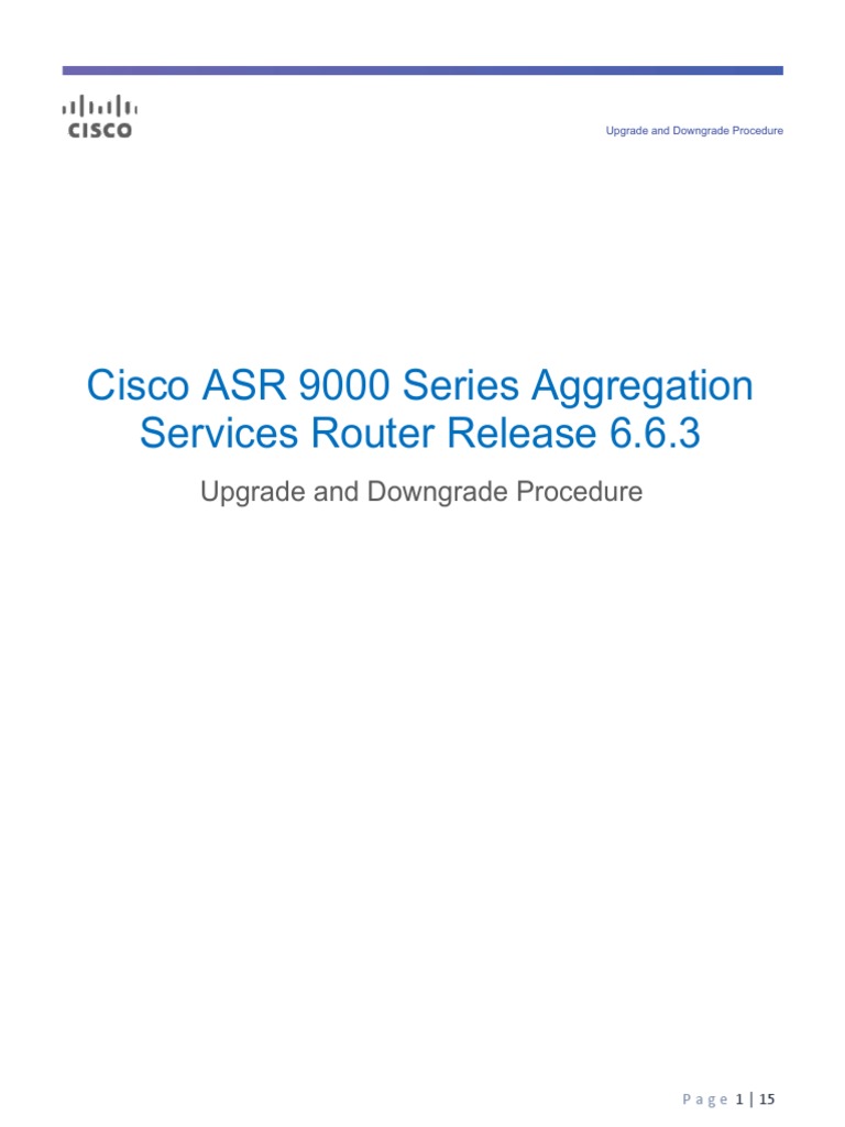 Cisco ASR 9000 Series Aggregation Services Router Release 6.6.3 | PDF ...