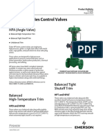 Fisher HP Series Control Valves: HP (Globe Valve) HPA (Angle Valve)