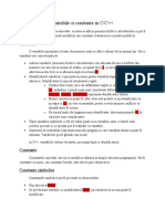 Variabile Si Constante in C++
