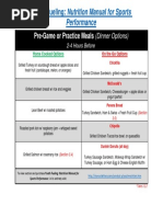 Youth Fueling: Nutrition Manual For Sports: Home Cooked Options