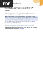 Import Data Connection To An SAP BW System: 1. Install Java Standard Edition Runtime Environment (JRE)