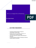 IMC Lecture 3&4, IMC As Part of Marketing 20-21 PDF