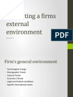 Evaluating A Firms External Environment: Session 2