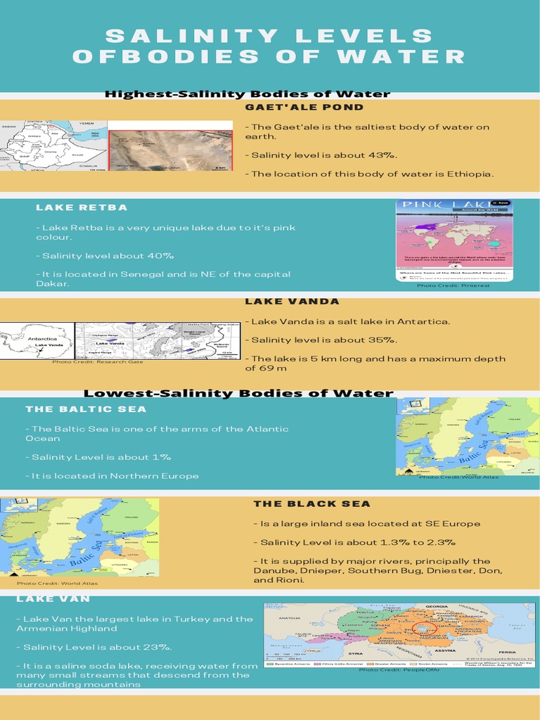 Salinity Levels of Global Water Bodies | PDF