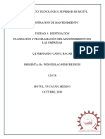 Investigación Unidad 3 Administración de Mantenimiento