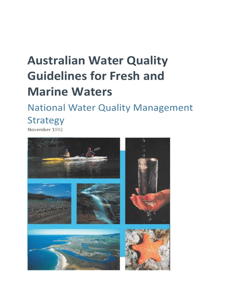 ANZECC 1992 Guidelines PDF Water Quality Water Pollution