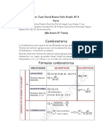 Combinatoria: Fórmulas Combinatorias