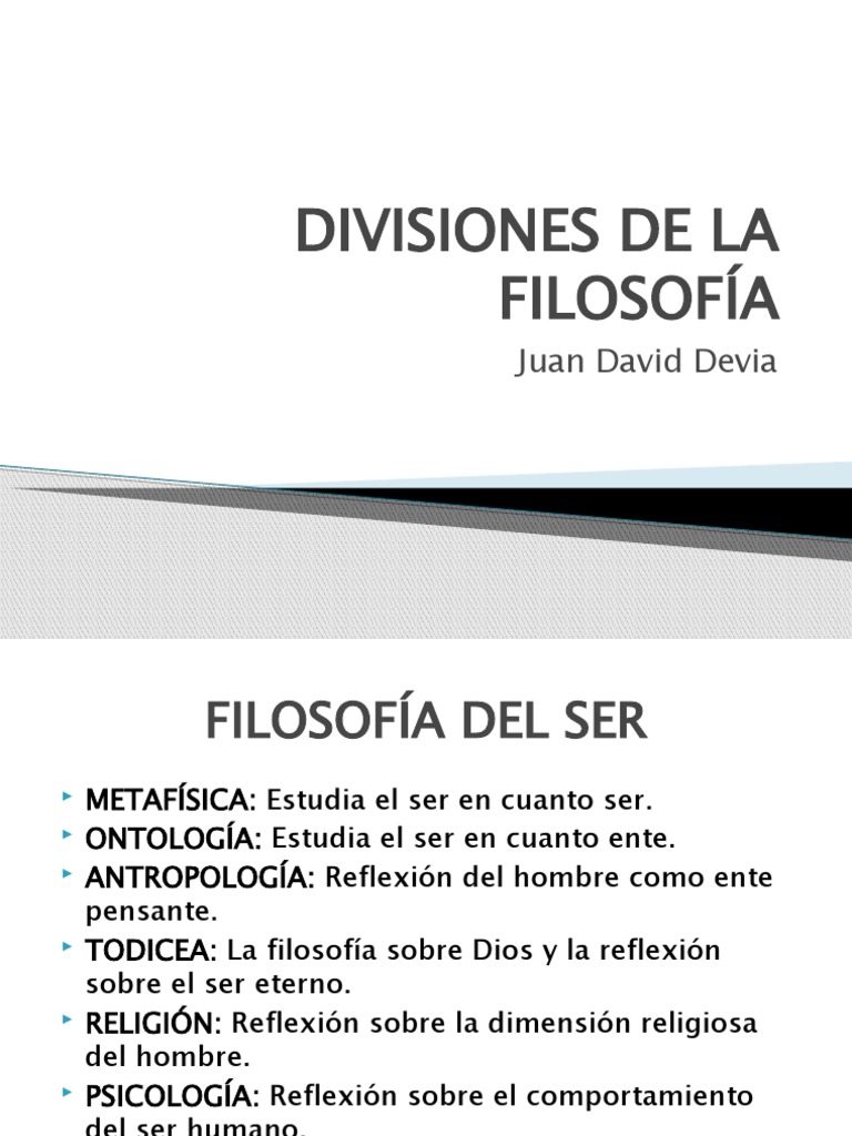 Divisiones De La Filosofía Pdf