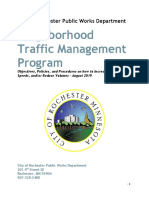 City of Rochester Public Works Department Neighborhood Traffic Management Program