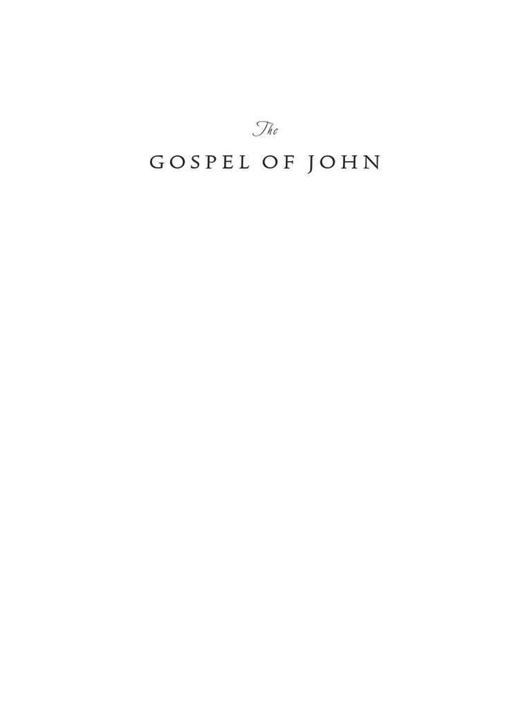 Gospel of John | PDF | John The Baptist | Christianity