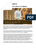 Tema 9 Defensa de La Fe y Amor A La Iglesia PDF