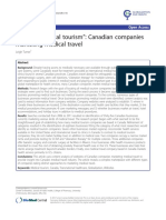 Beyond Medical Tourism Canadian Companies Marketin PDF