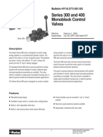 Series 300 and 400 Monoblock Control Valves: Bulletin HY14-2713-B1/US