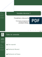 Variables discretas, probabilidad e inferencia estadística