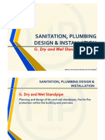 Sanitation, Plumbing Design & Installation: G. Dry and Wet Standpipe