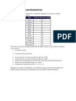 Ejercicios Otras Técnicas de Pronósticos