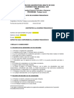 ACUERDO PEDAGOGICO Electiva Trabajo Social Ambiental