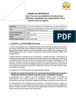 TdRs Strategic Planning Algeria PDF