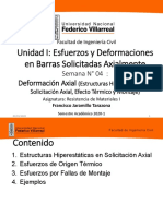 UNIDAD I SEMANA 4 - DEFORMACION AXIAL (Efecto Termico - Montaje) PDF