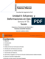 Unidad Ii Semana 5 - Esfuerzos y Deformaciones en Ejes A Torsion