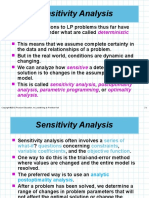 Sensitivity Analysis: Deterministic Assumptions
