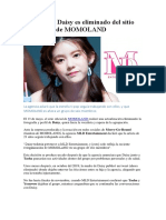 Retiro del Perfil de Daisy de Momoland por agencia