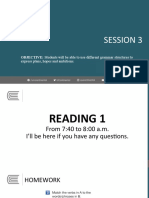 Session 3: OBJECTIVE: Students Will Be Able To Use Different Grammar Structures To