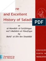 The Rare and Excellent History of Saladin-By Baha Al-Din Ibn Shaddad PDF
