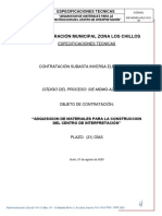 Administración Municipal Zona Los Chillos: Especificaciones Tecnicas