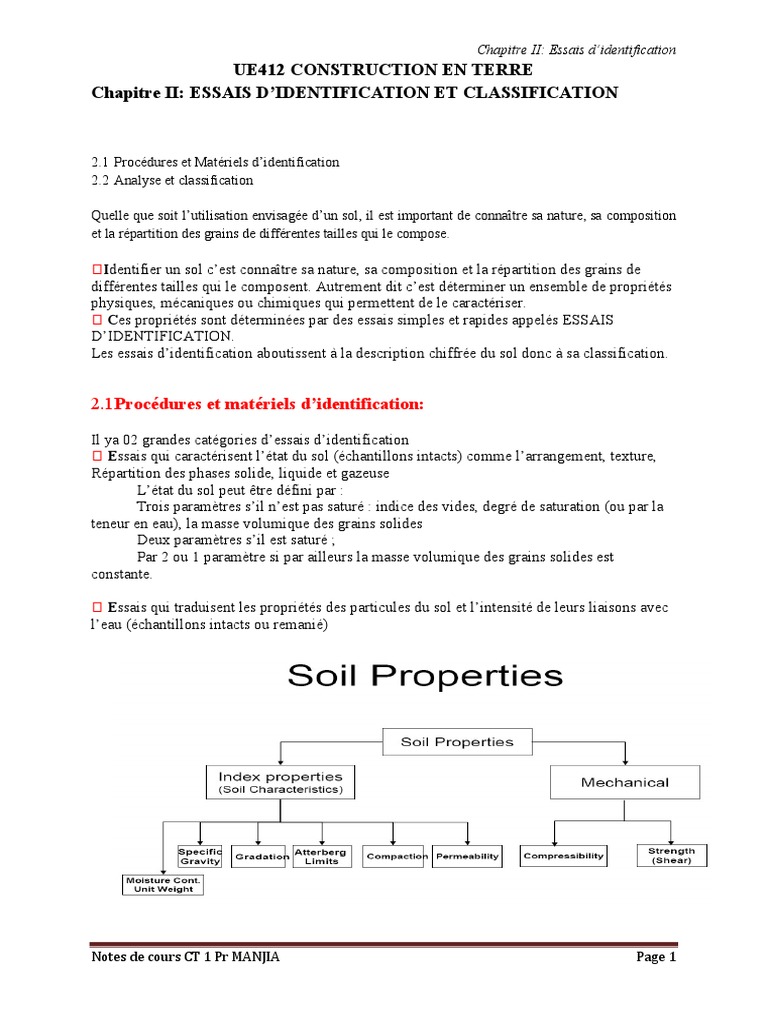 Essais d'Identification des Sols | PDF | Matériaux naturels | Sol ...