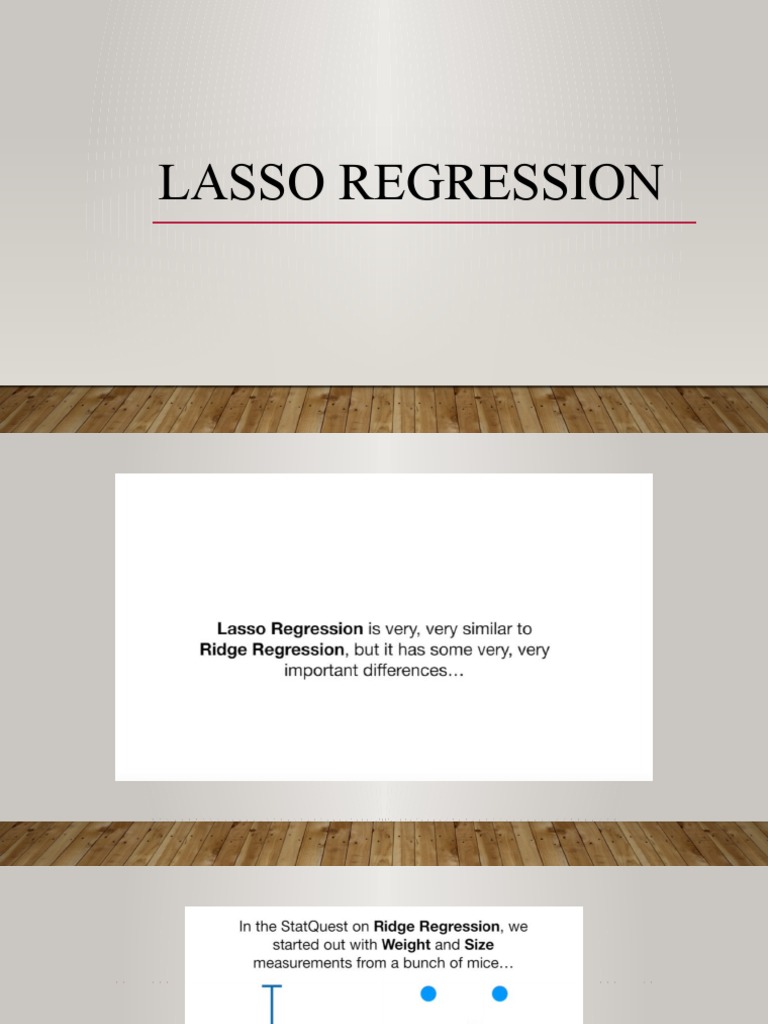 Lasso Regression Overview | PDF
