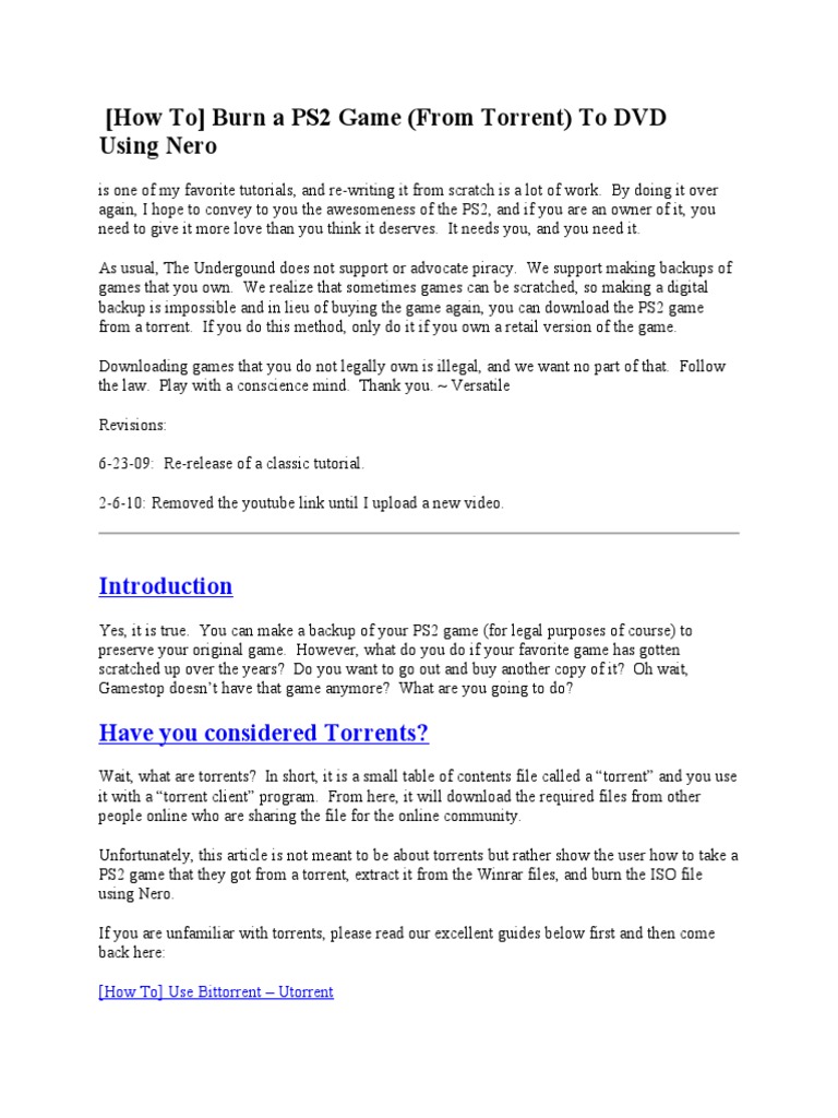 How To Burn ps2 Disk From Torrent PDF Dvd Computing