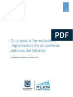 GUIA PARA LA FORMULACION E IMPLEMENTACION DE POLITICAS PUBLICAS DEL dISTRITO