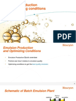 Emulsion Production and Optimizing Conditions