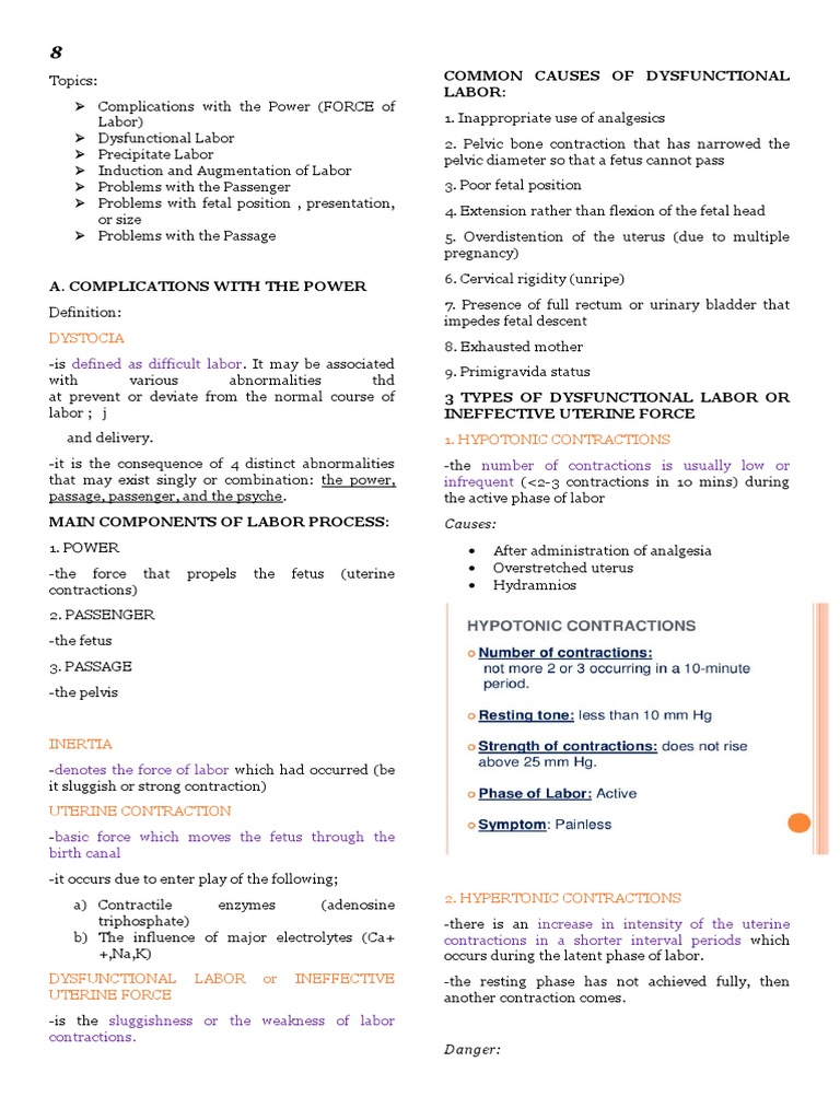 Understanding Dysfunctional Labor Types | PDF | Childbirth | Uterus