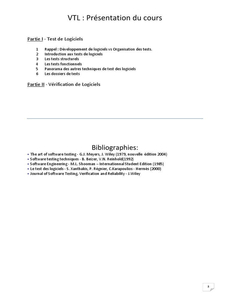 Part 1 2 Vtl Sommaire Biblio Pdf