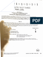 Complete Test Three: Toefl Level