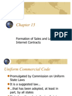 Formation of Sales and Lease and Internet Contracts