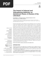 The Impact of Internet and Videogaming Addiction On Adolescent Vision: A Review of The Literature